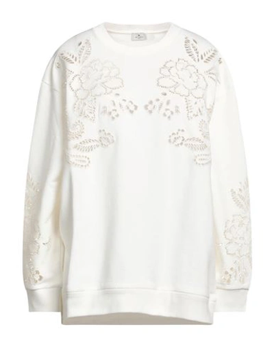 Etro Woman Sweatshirt Cream Size M Viscose, Elastane In White