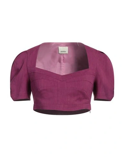 Isabel Marant Woman Top Magenta Size 6 Hemp, Viscose, Elastane