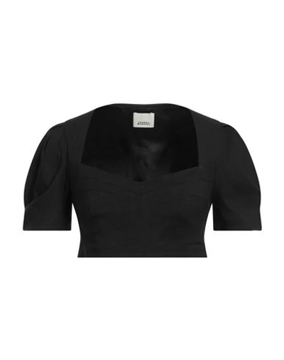 Isabel Marant Woman Top Black Size 8 Hemp, Viscose, Elastane