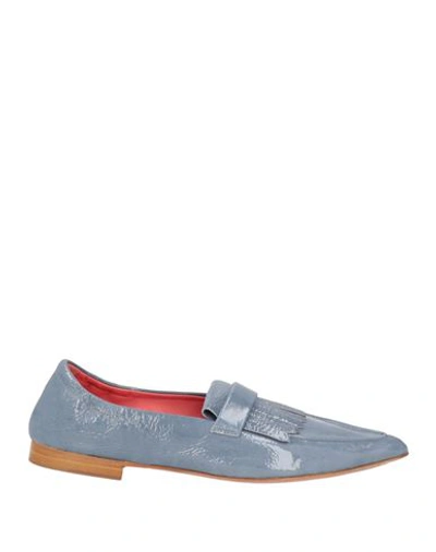 Calpierre Woman Loafers Light Blue Size 12 Leather