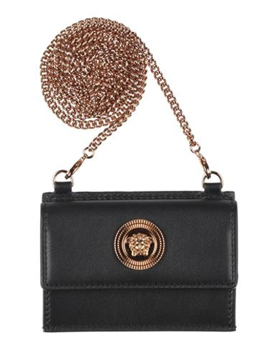 Versace Man Coin Purse Black Size - Soft Leather