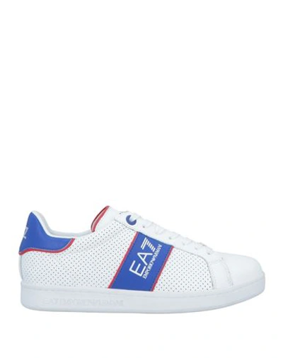 Ea7 Man Sneakers White Size 12 Cow Leather