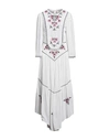 Isabel Marant Sonia Asymmetric Pleated Embroidered Crepe De Chine Midi Dress In White