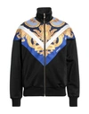 Versace Barocco-print Zipped Sweatshirt In Black