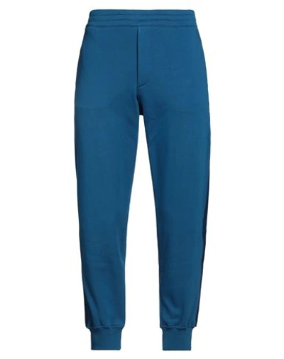 Alexander Mcqueen Man Pants Bright Blue Size Xl Cotton, Polyester, Elastane