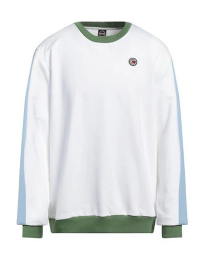 Colmar Man Sweatshirt White Size L Cotton, Polyester