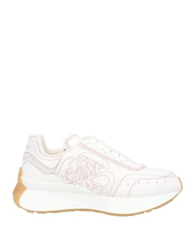 Alexander Mcqueen Woman Sneakers White Size 10 Soft Leather