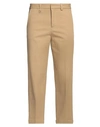 Paolo Pecora Man Pants Camel Size 32 Cotton, Wool, Polyester, Elastane In Beige