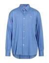 Acne Studios Man Shirt Rust Size 40 Viscose In Blue