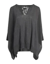 Peserico Woman Sweater Steel Grey Size 14 Linen, Cotton