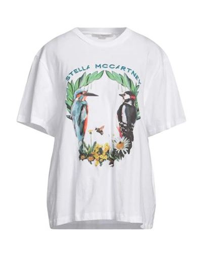 Stella Mccartney Woman T-shirt White Size 6-8 Cotton, Elastane, Viscose