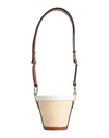 Maison Margiela Woman Cross-body Bag Ivory Size - Vegetable Fiber, Cow Leather, Goat Skin, Cotton, P In White