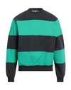 Sunnei Man Sweatshirt Green Size M Cotton
