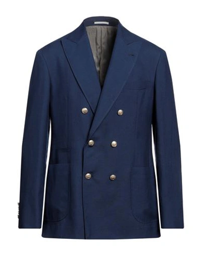 Brunello Cucinelli Man Blazer Midnight Blue Size 42 Cashmere, Wool