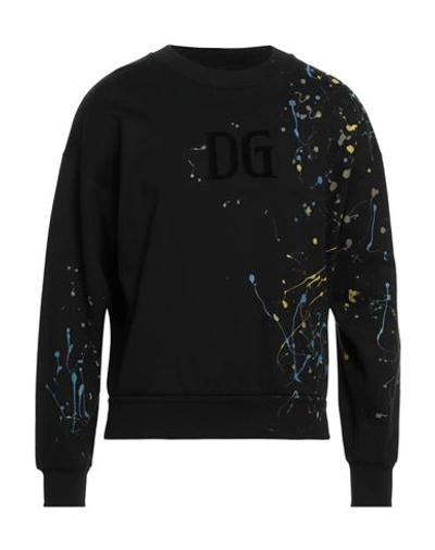 Dolce & Gabbana Man Sweatshirt Black Size Xs Cotton, Elastane