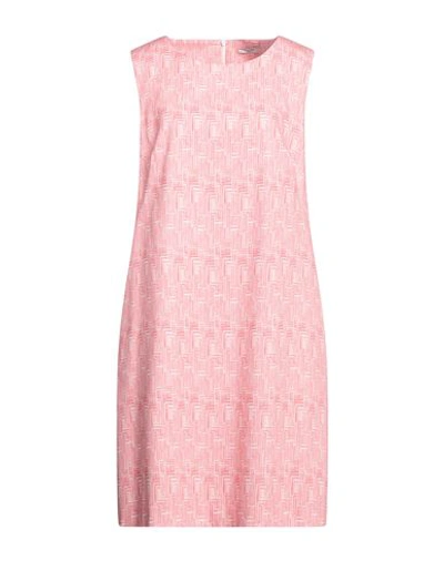 Peserico Woman Mini Dress Pink Size 14 Cotton, Elastane