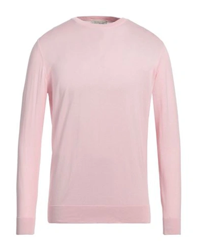 Filippo De Laurentiis Man Sweater Pink Size 48 Cotton, Cashmere