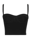 Alexander Mcqueen Woman Top Black Size M Viscose, Polyester