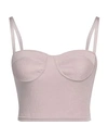 Alexander Mcqueen Woman Top Light Pink Size M Viscose, Polyester