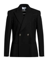 Casablanca Broderie Anglaise Double-breasted Blazer In Black