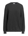 Brunello Cucinelli Woman Sweater Charcoal Size Xxl Cotton, Polyester, Brass In Grey