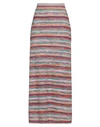 Chloé Striped Wool And Cashmere-blend Midi Skirt In Purple