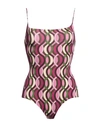 Siyu Woman One-piece Swimsuit Mauve Size 2 Polyamide, Elastane In Purple