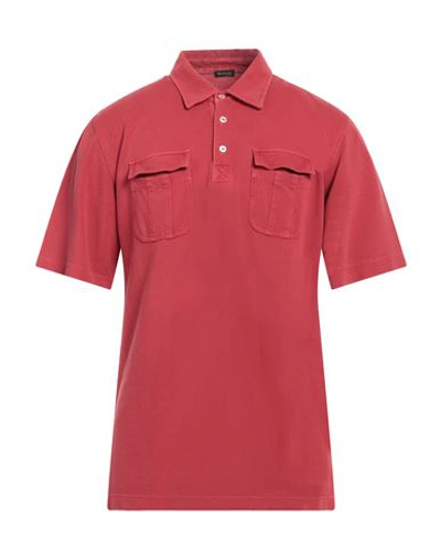 Kiton Man Polo Shirt Tomato Red Size 48 Cotton