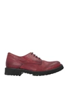 Fiorentini + Baker Fiorentini+baker Man Lace-up Shoes Burgundy Size 7 Leather In Red