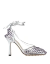 Bottega Veneta Stretched Lace-up Sandals In Purple