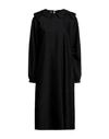 Raf Simons Rounded-collar Midi Dress In Black