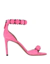 ALAÏA ALAÏA WOMAN SANDALS PINK SIZE 6.5 SOFT LEATHER