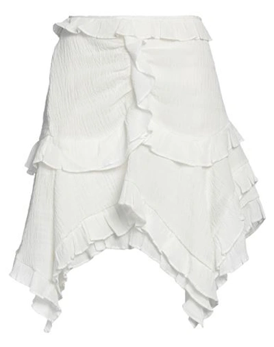 Isabel Marant Woman Mini Skirt Lilac Size 8 Polyester, Elastane In White