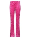 Versace Woman Pants Fuchsia Size 6 Polyester, Elastane, Acetate, Silk In Pink