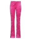 Versace Woman Pants Fuchsia Size 0 Polyester, Elastane, Acetate, Silk In Pink