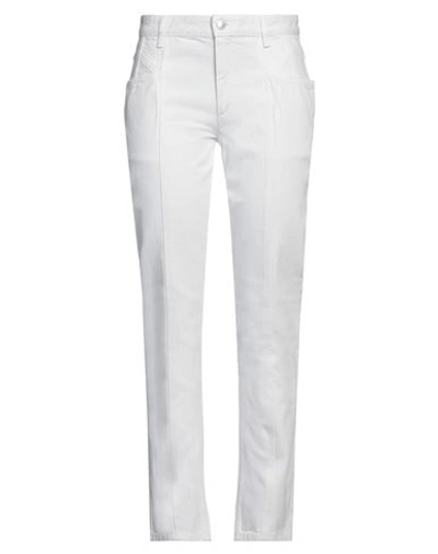 Isabel Marant Woman Denim Pants White Size 8 Cotton