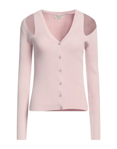 Alexander Mcqueen Woman Cardigan Pink Size M Viscose, Polyester