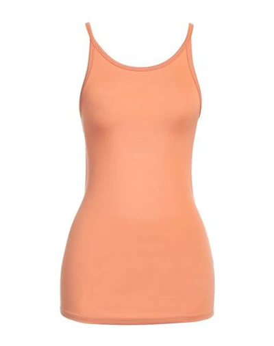 Issey Miyake Woman Top Salmon Pink Size 2 Polyester, Polyurethane