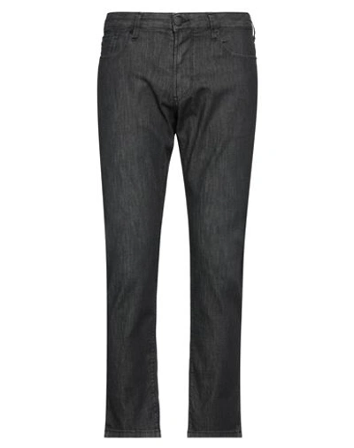 Emporio Armani Man Jeans Black Size 32w-30l Cotton, Elastane
