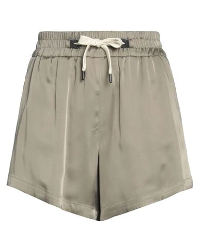 Brunello Cucinelli Woman Shorts & Bermuda Shorts Military Green Size M Acetate, Viscose, Silk, Brass