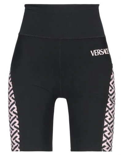 Versace Woman Leggings Black Size 4 Polyamide, Elastane, Polyester