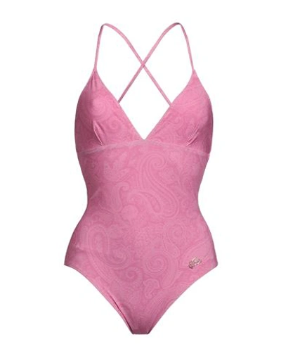 Etro Woman One-piece Swimsuit Pink Size 6 Polyamide, Elastane