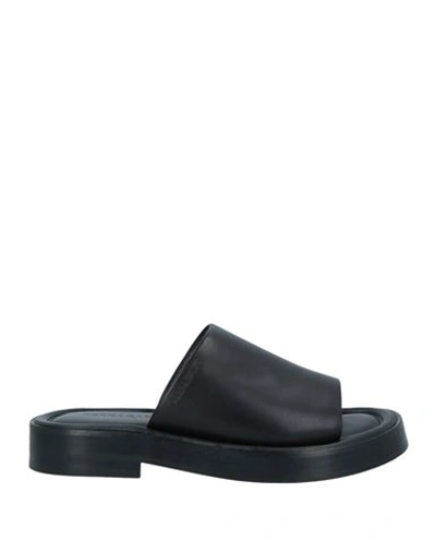 Ferragamo Man Sandals Black Size 10 Calfskin