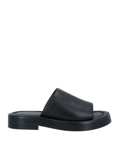 FERRAGAMO FERRAGAMO MAN SANDALS BLACK SIZE 8 CALFSKIN