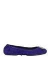 TORY BURCH TORY BURCH WOMAN BALLET FLATS PURPLE SIZE 7 LEATHER