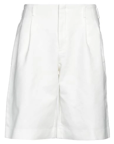 Comme Des Garçons Man Shorts & Bermuda Shorts Ivory Size M Polyester In White