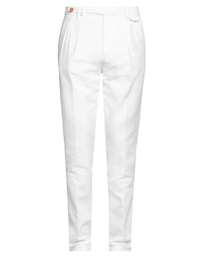Brunello Cucinelli Man Pants White Size 38 Cotton, Linen, Elastane