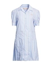 Marni Woman Mini Dress Sky Blue Size 4 Cotton In Blue