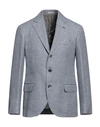 Brunello Cucinelli Man Blazer Blue Size 44 Linen, Wool, Silk