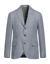 BRUNELLO CUCINELLI BRUNELLO CUCINELLI MAN BLAZER BLUE SIZE 44 LINEN, WOOL, SILK